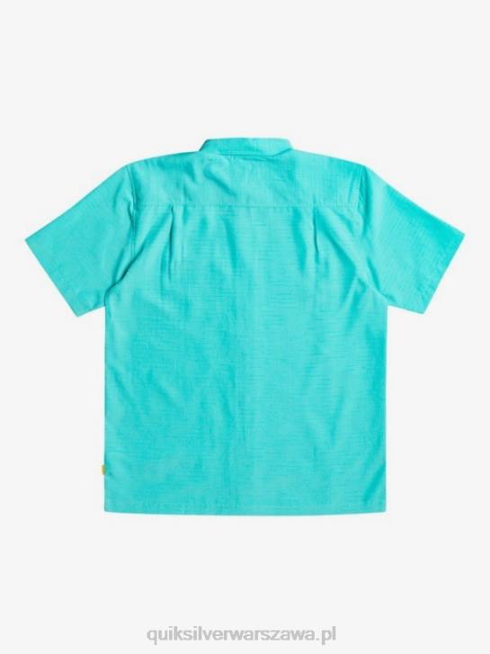 mężczyźni Quiksilver przeciwzmarszczkowa koszula waterman centinela premium 4DBV1308 niebieska turkusowa centinella