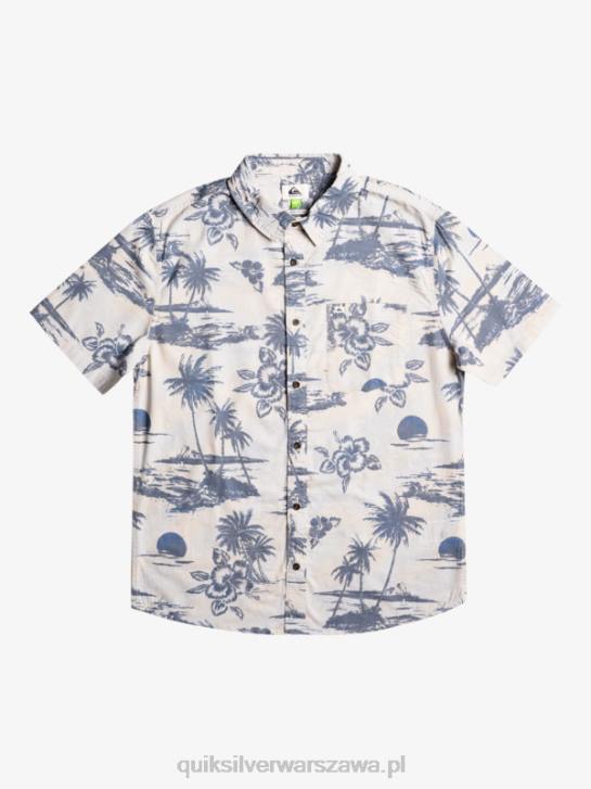 mężczyźni Quiksilver przewiewna bawełniana koszulka z krótkim rękawem 4DBV1368 brzozowy przepływ powietrza