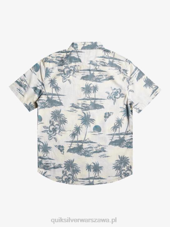 mężczyźni Quiksilver przewiewna bawełniana koszulka z krótkim rękawem 4DBV1368 brzozowy przepływ powietrza