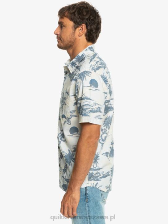 mężczyźni Quiksilver przewiewna bawełniana koszulka z krótkim rękawem 4DBV1368 brzozowy przepływ powietrza