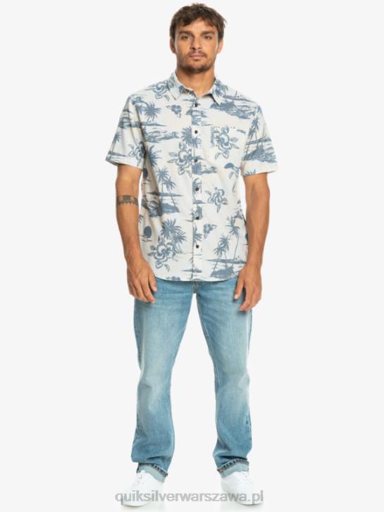 mężczyźni Quiksilver przewiewna bawełniana koszulka z krótkim rękawem 4DBV1368 brzozowy przepływ powietrza