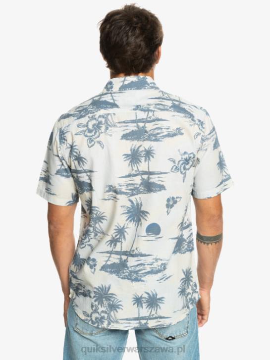 mężczyźni Quiksilver przewiewna bawełniana koszulka z krótkim rękawem 4DBV1368 brzozowy przepływ powietrza