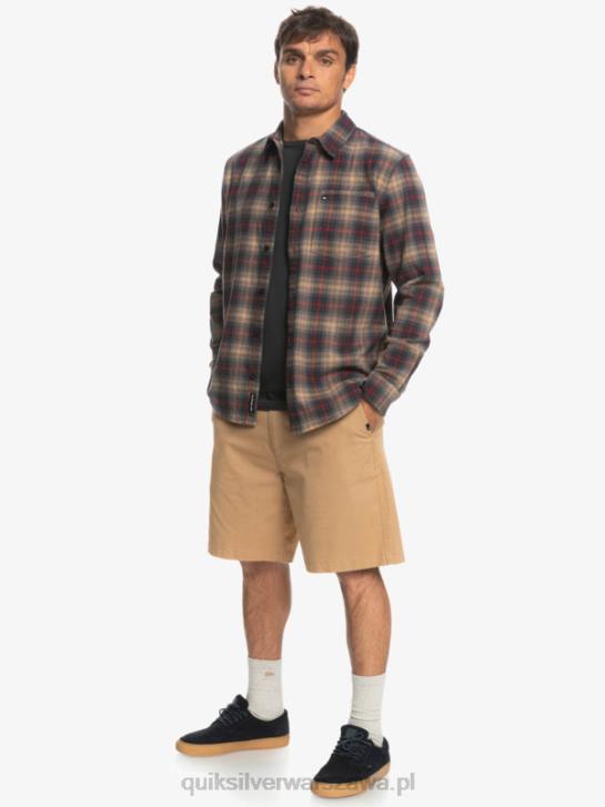 mężczyźni Quiksilver rozciągliwa koszula z długimi rękawami 4DBV1049 wino rubinowe