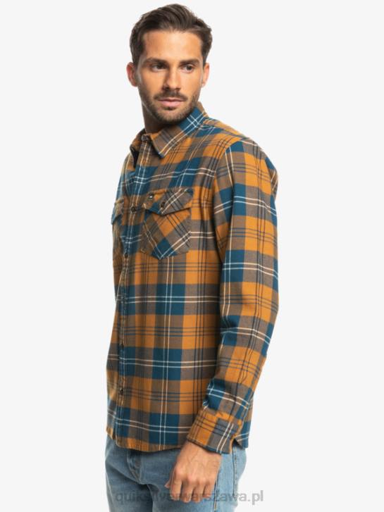 mężczyźni Quiksilver rozciągliwa koszula z długimi rękawami 4DBV1508 harelaw z brązowego cukru