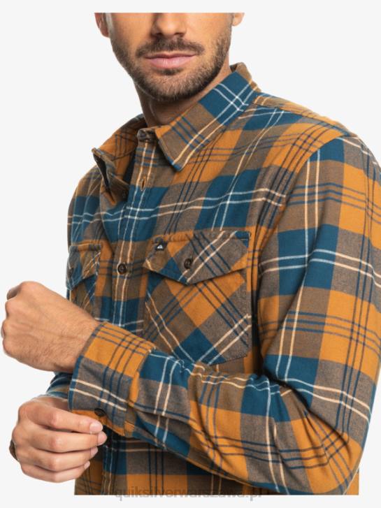 mężczyźni Quiksilver rozciągliwa koszula z długimi rękawami 4DBV1508 harelaw z brązowego cukru