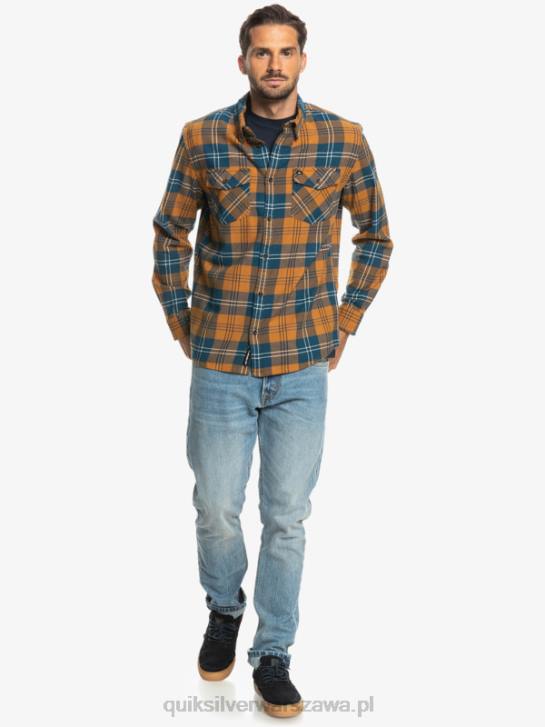 mężczyźni Quiksilver rozciągliwa koszula z długimi rękawami 4DBV1508 harelaw z brązowego cukru