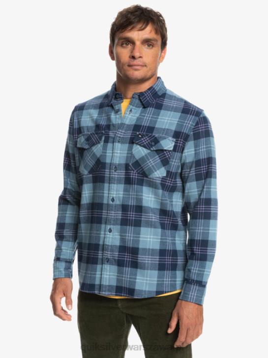 mężczyźni Quiksilver rozciągliwa koszula z długimi rękawami 4DBV1509 prowansalski niebieski harelaw