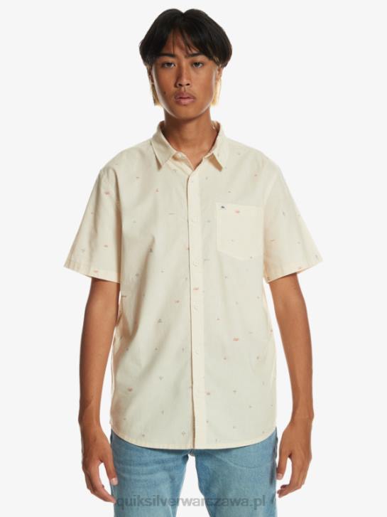 mężczyźni Quiksilver rozkloszowana koszula z krótkim rękawem 4DBV1630 brzoza rozstawiona