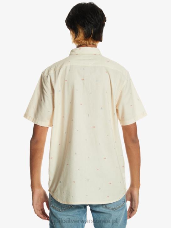 mężczyźni Quiksilver rozkloszowana koszula z krótkim rękawem 4DBV1630 brzoza rozstawiona