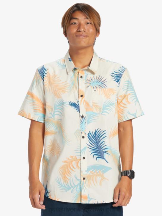 mężczyźni Quiksilver tropikalna koszula z krótkim rękawem 4DBV550 tropikalna usterka brzozy