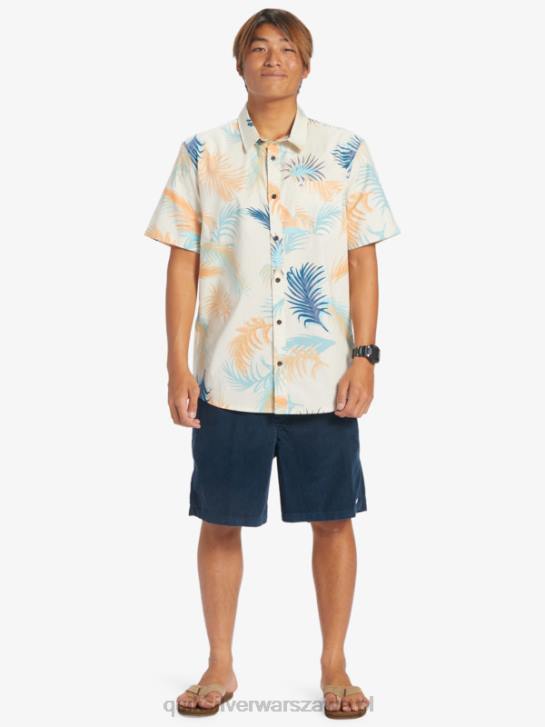mężczyźni Quiksilver tropikalna koszula z krótkim rękawem 4DBV550 tropikalna usterka brzozy