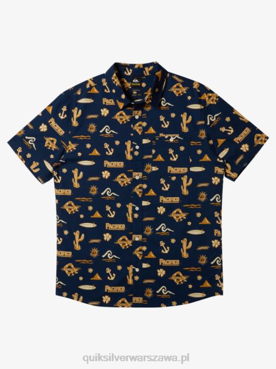 mężczyźni Quiksilver x Pacifico koszulka z krótkim rękawkiem 4DBV15 granatowa marynarka