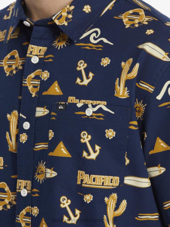 mężczyźni Quiksilver x Pacifico koszulka z krótkim rękawkiem 4DBV15 granatowa marynarka