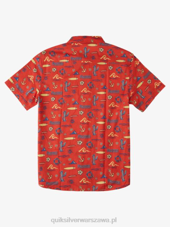 mężczyźni Quiksilver x Pacifico koszulka z krótkim rękawkiem 4DBV16 czerwony pacifico quiksilver