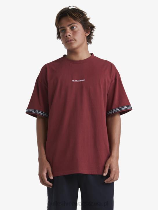 mężczyźni Quiksilver x Stab Koszulka z lat 90 4DBV1864 wino rubinowe