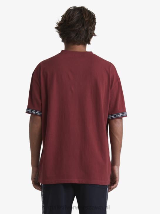 mężczyźni Quiksilver x Stab Koszulka z lat 90 4DBV1864 wino rubinowe