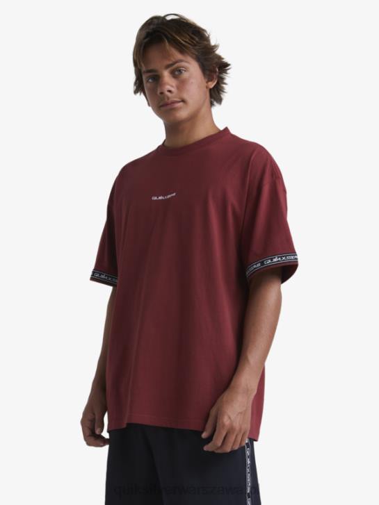 mężczyźni Quiksilver x Stab Koszulka z lat 90 4DBV1864 wino rubinowe