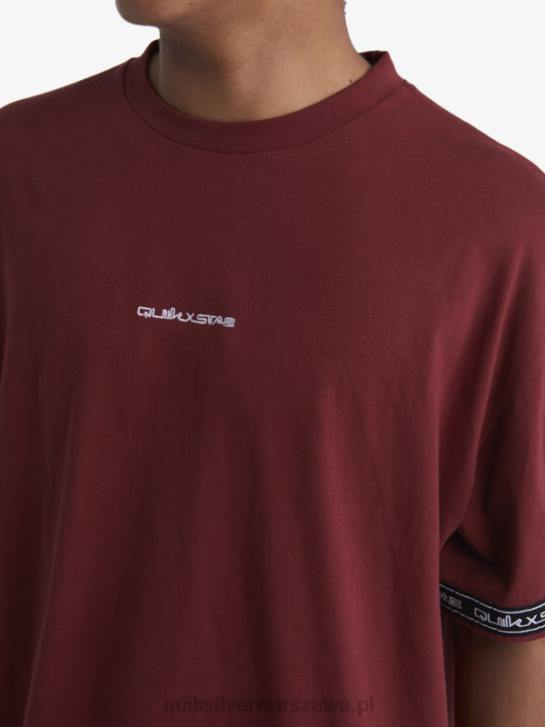 mężczyźni Quiksilver x Stab Koszulka z lat 90 4DBV1864 wino rubinowe