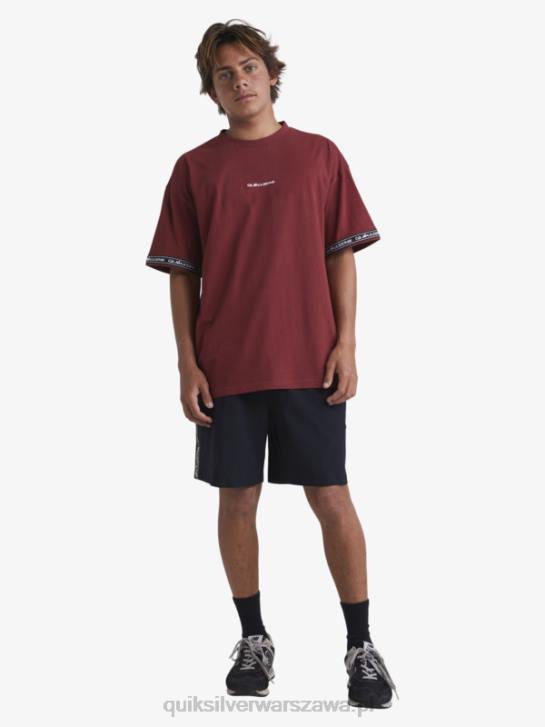 mężczyźni Quiksilver x Stab Koszulka z lat 90 4DBV1864 wino rubinowe