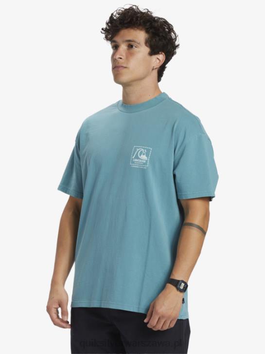mężczyźni Quiksilver Gregg Kaplan T-shirt z czystego płótna 4DBV1375 bretoński niebieski