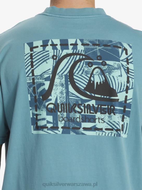 mężczyźni Quiksilver Gregg Kaplan T-shirt z czystego płótna 4DBV1375 bretoński niebieski