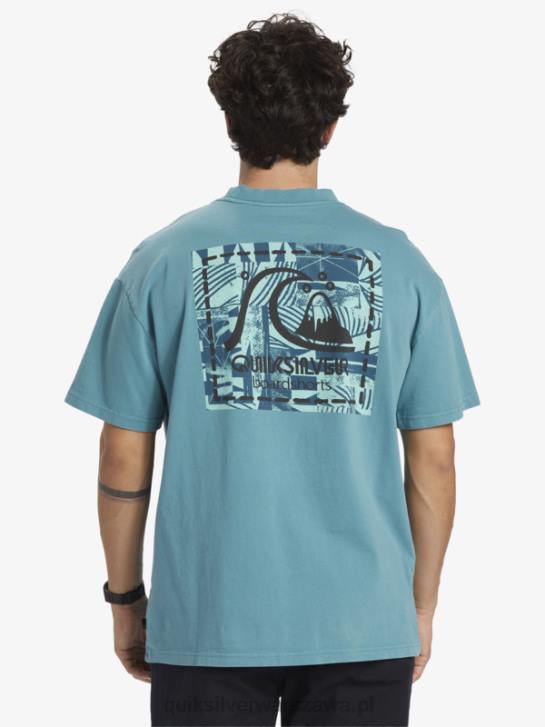 mężczyźni Quiksilver Gregg Kaplan T-shirt z czystego płótna 4DBV1375 bretoński niebieski