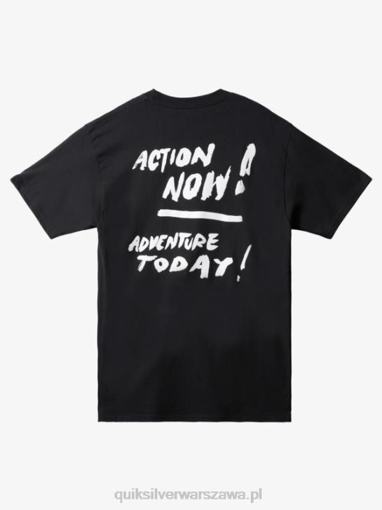 mężczyźni Quiksilver Koszulka Natas Action Now 4DBV1657 czarny