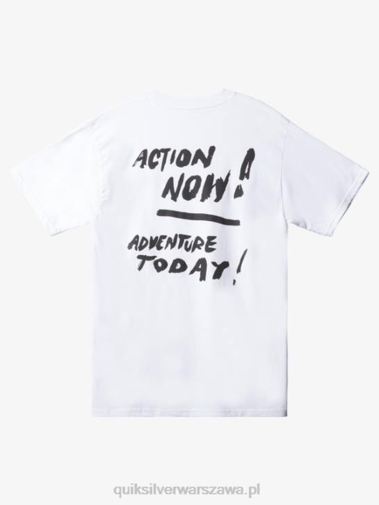 mężczyźni Quiksilver Koszulka Natas Action Now 4DBV1658 biały