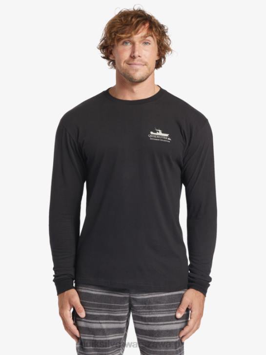mężczyźni Quiksilver Koszulka Waterman Power Trip z długim rękawem 4DBV62 czarny