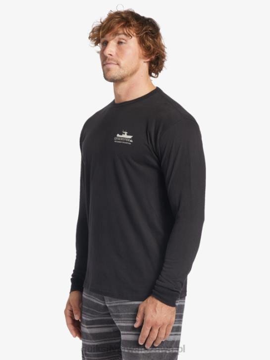 mężczyźni Quiksilver Koszulka Waterman Power Trip z długim rękawem 4DBV62 czarny