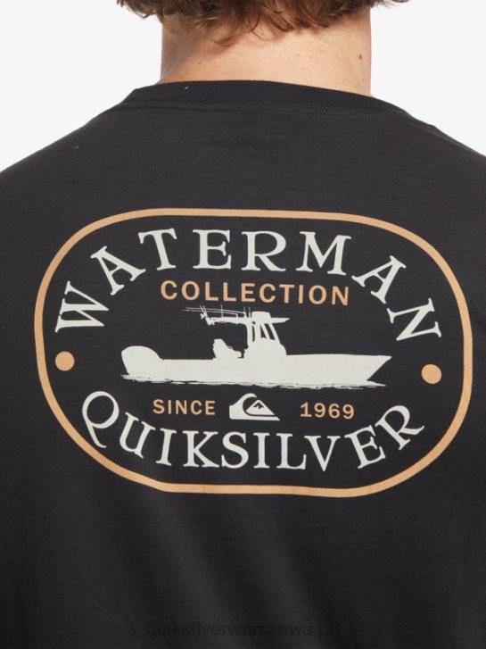 mężczyźni Quiksilver Koszulka Waterman Power Trip z długim rękawem 4DBV62 czarny
