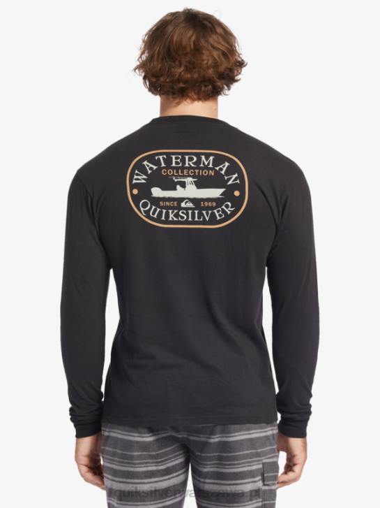 mężczyźni Quiksilver Koszulka Waterman Power Trip z długim rękawem 4DBV62 czarny