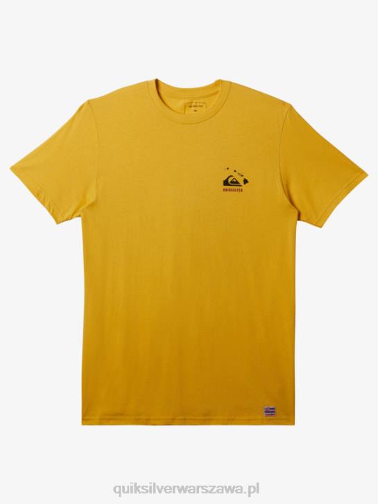 mężczyźni Quiksilver Koszulka ocalałego z Hawajów 4DBV117 żółtko żółte