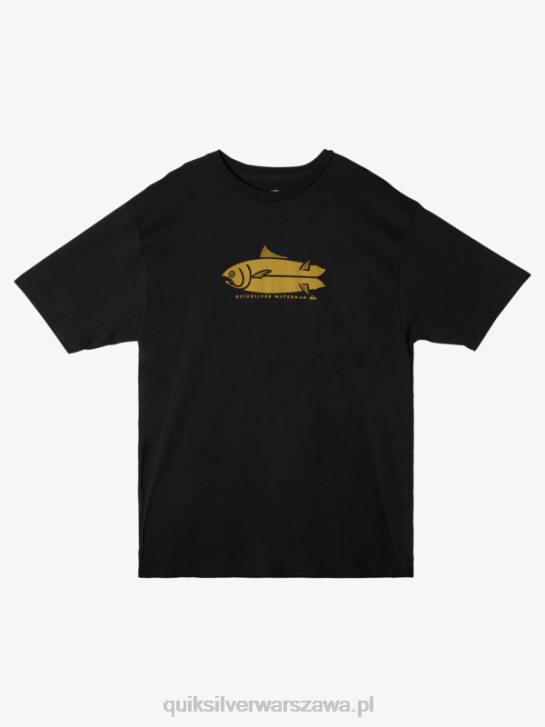 mężczyźni Quiksilver T-shirt Waterman Fish Tales 4DBV58 czarny