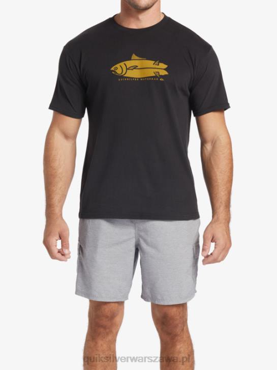 mężczyźni Quiksilver T-shirt Waterman Fish Tales 4DBV58 czarny