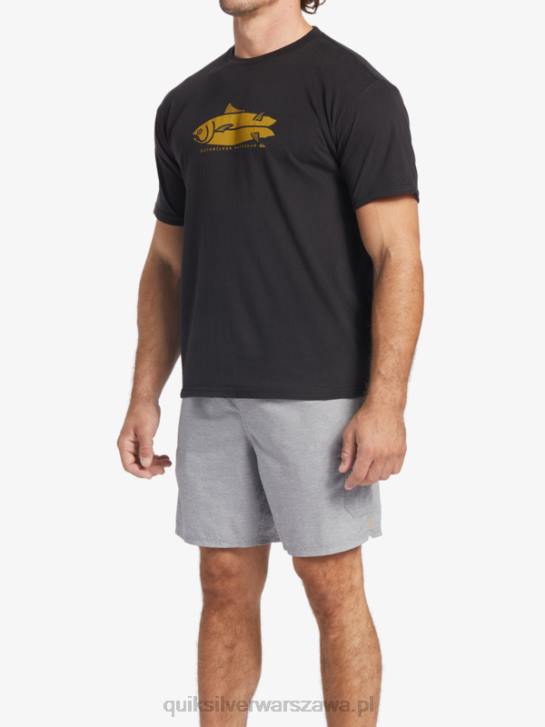 mężczyźni Quiksilver T-shirt Waterman Fish Tales 4DBV58 czarny
