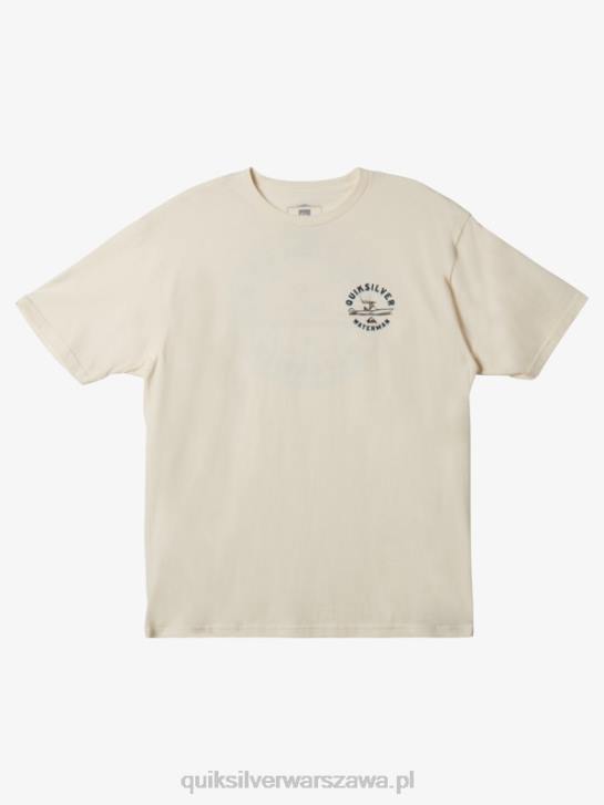 mężczyźni Quiksilver T-shirt Waterman QS do łodzi zaburtowych 4DBV1481 antyczna biel