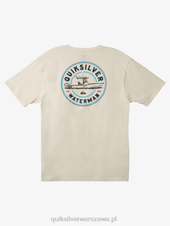mężczyźni Quiksilver T-shirt Waterman QS do łodzi zaburtowych 4DBV1481 antyczna biel