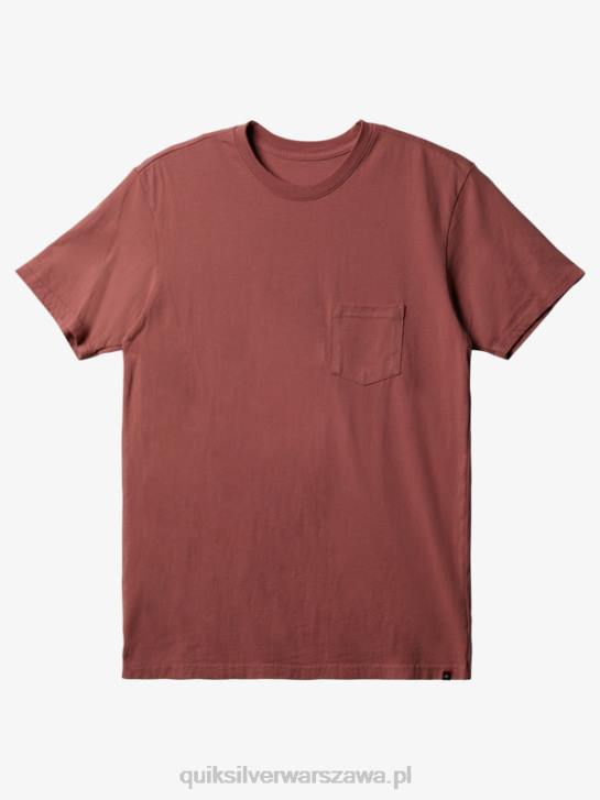 mężczyźni Quiksilver T-shirt kieszonkowy na co dzień 4DBV892 Marsala