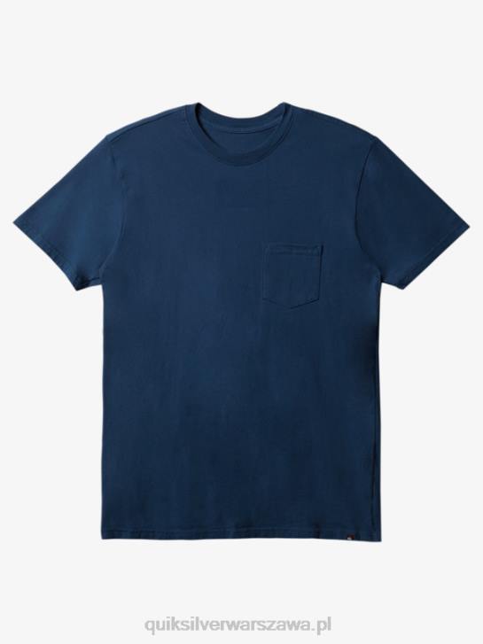 mężczyźni Quiksilver T-shirt kieszonkowy na co dzień 4DBV898 marynarka o północy