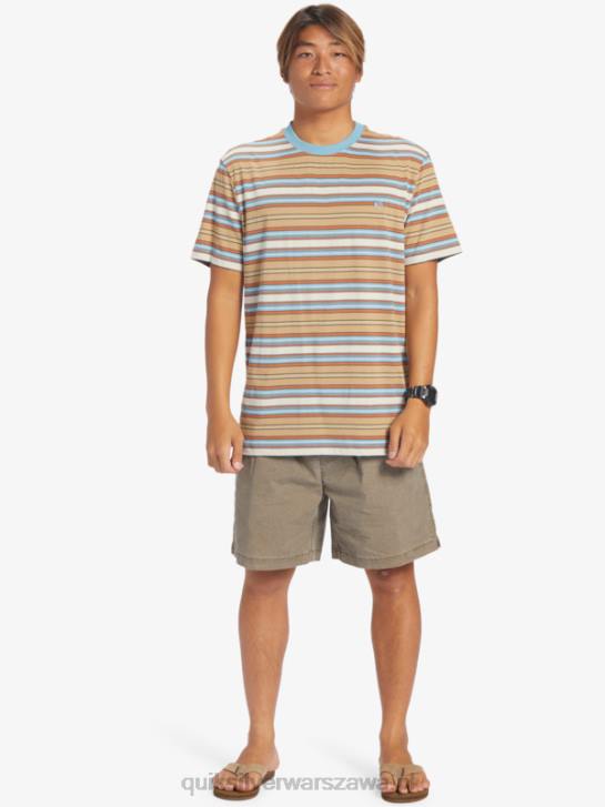 mężczyźni Quiksilver T-shirt w paski Gellera 4DBV631 pasek Geller Taos