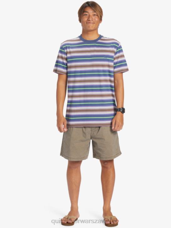 mężczyźni Quiksilver T-shirt w paski Gellera 4DBV632 pasek Gellera Beringa