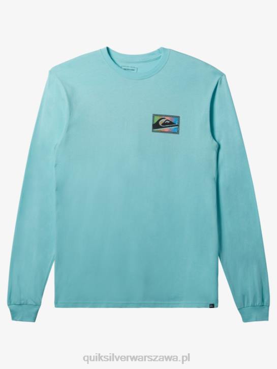 mężczyźni Quiksilver T-shirt z długim rękawem w gradientowe nadruki 4DBV436 anioł niebieski