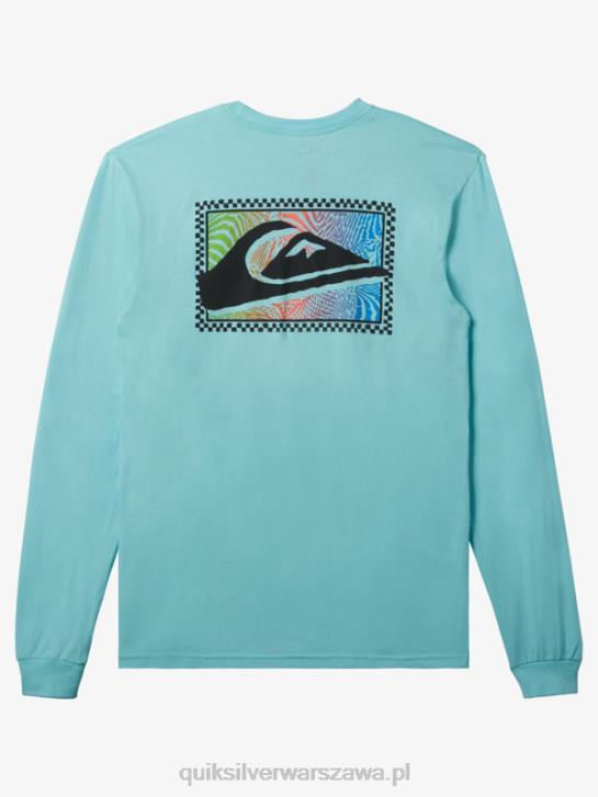 mężczyźni Quiksilver T-shirt z długim rękawem w gradientowe nadruki 4DBV436 anioł niebieski