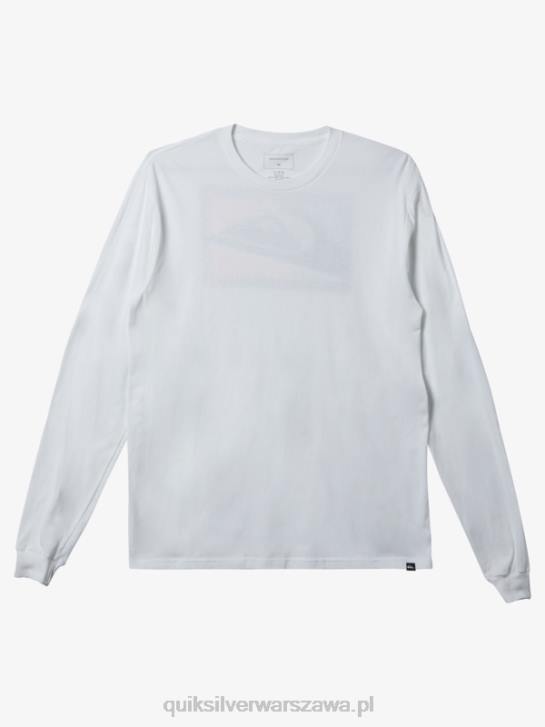mężczyźni Quiksilver T-shirt z długim rękawem w gradientowe nadruki 4DBV437 biały