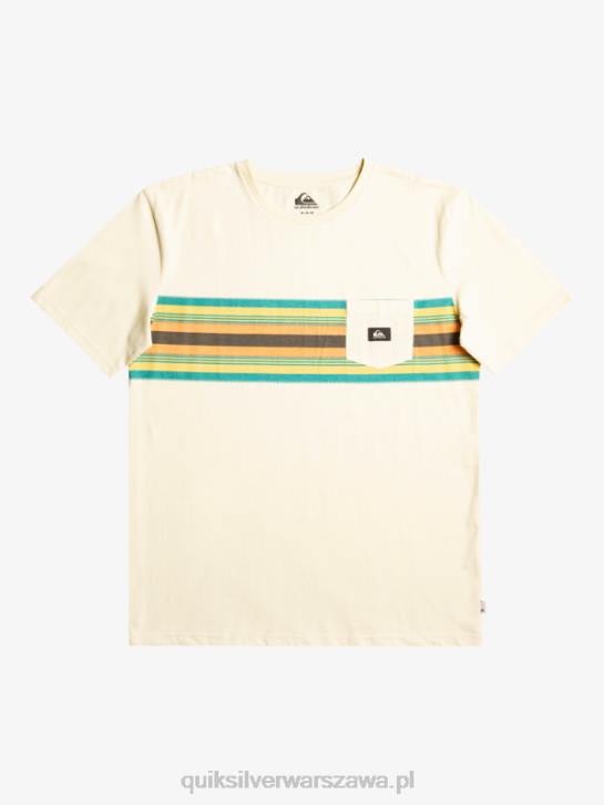 mężczyźni Quiksilver T-shirt z kieszeniami w paski surfadelica 4DBV1065 brzozowy