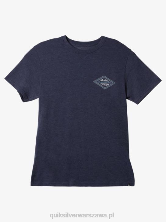 mężczyźni Quiksilver T-shirt z odwróconym logo 4DBV1197 granatowa marynarka wrzosowa