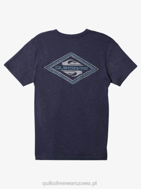 mężczyźni Quiksilver T-shirt z odwróconym logo 4DBV1197 granatowa marynarka wrzosowa