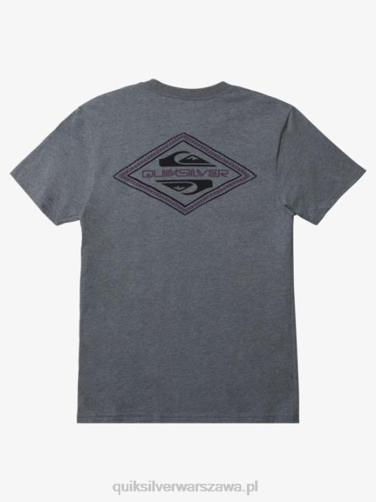 mężczyźni Quiksilver T-shirt z odwróconym logo 4DBV1198 średni szary wrzos