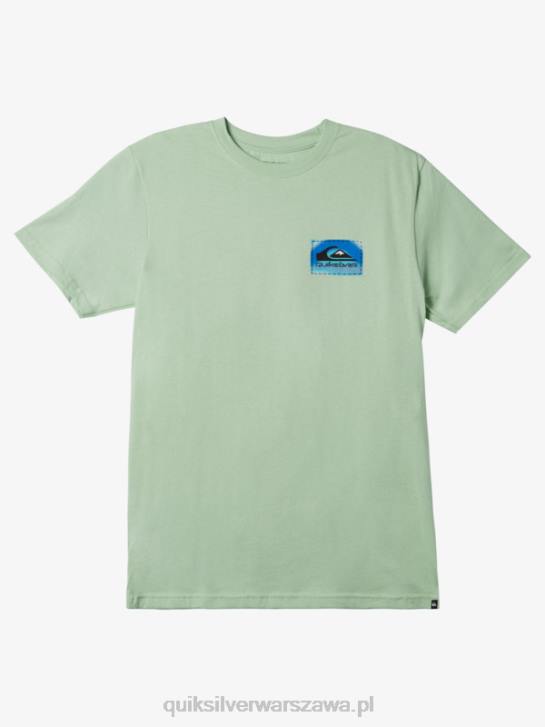 mężczyźni Quiksilver T-shirt z przepływem kolorów 4DBV1203 świerk